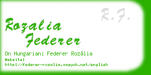 rozalia federer business card